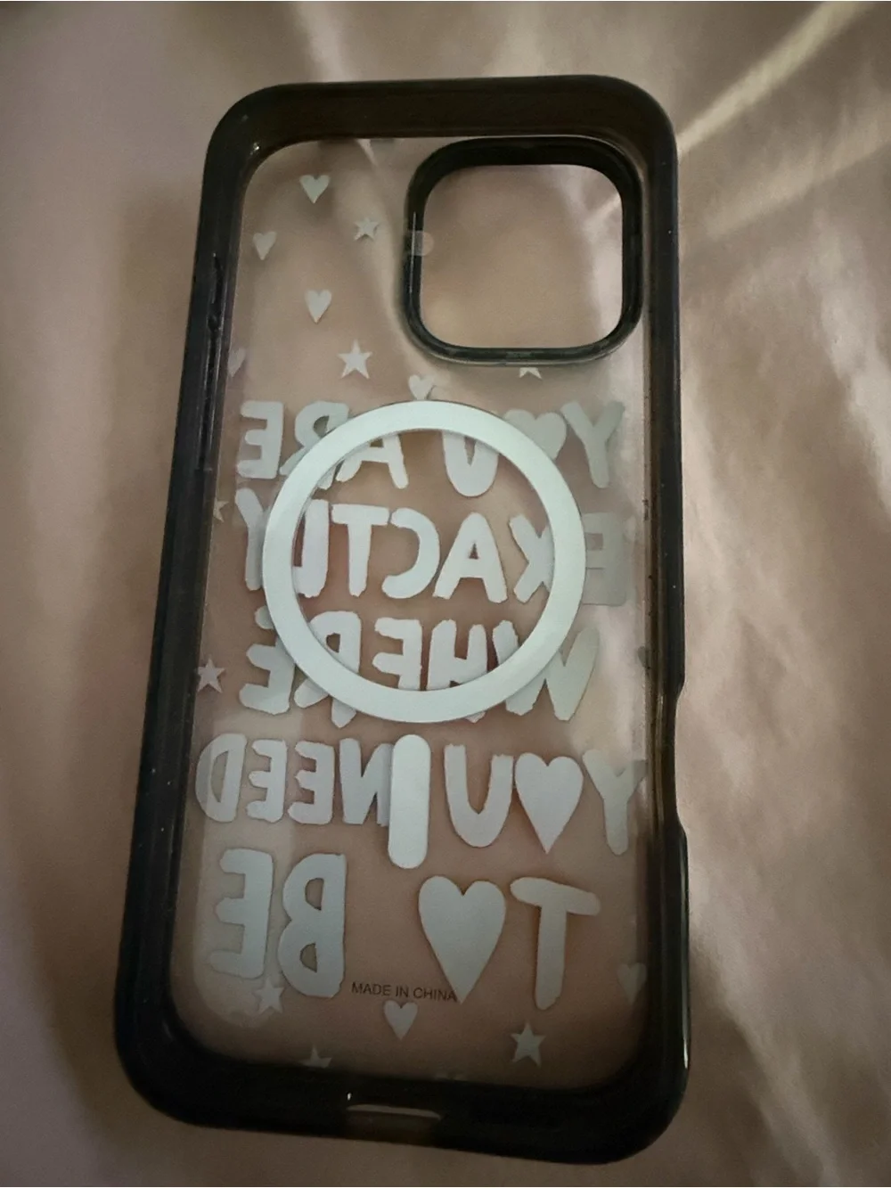 Casetify Clear Phone Case with Bright Multicolor Lettering
